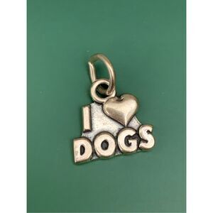 .925 I Love Dogs Sterling Silver Jewelry Charm #heart